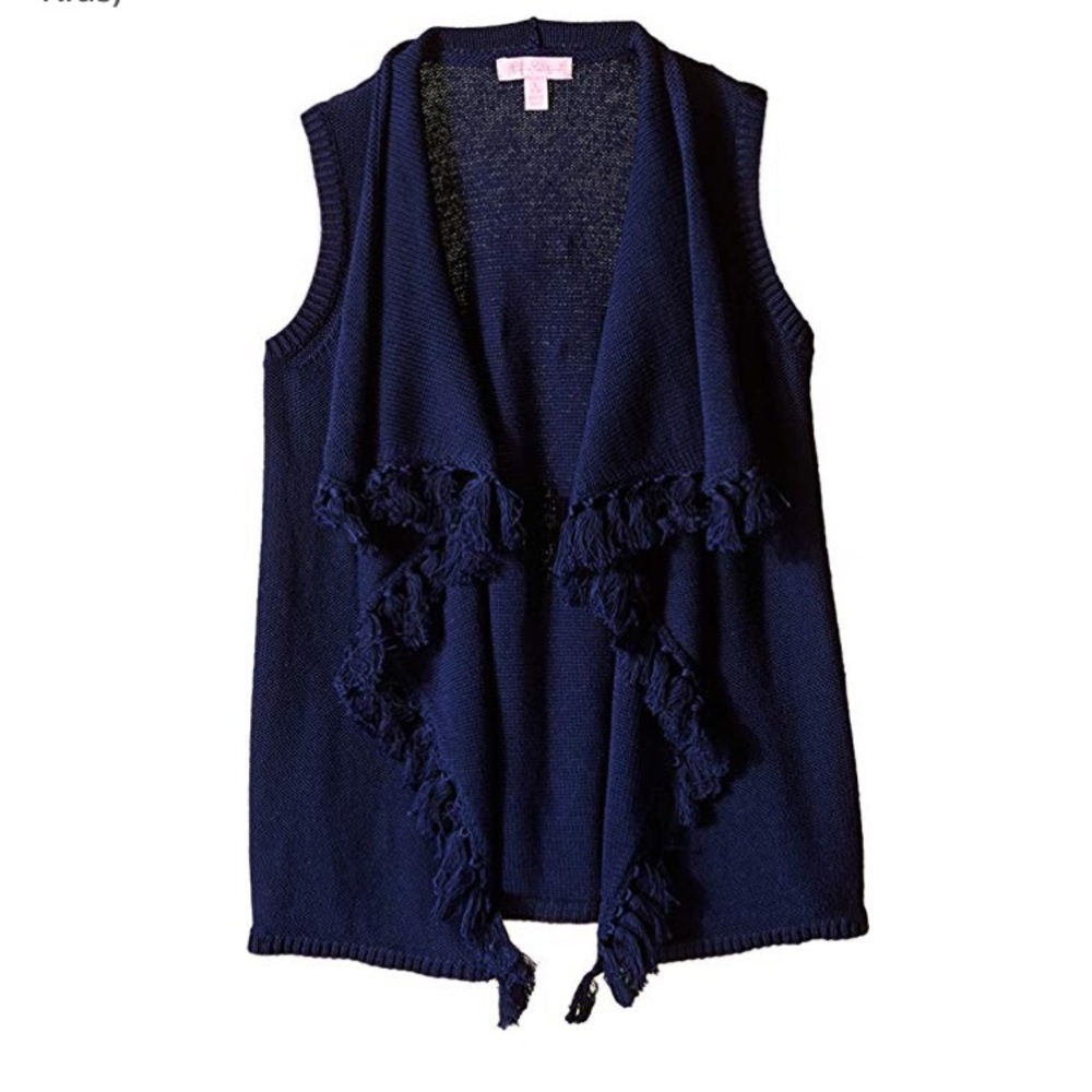 Lily Pulitzer Mini Abbott Sweater Vest With Fringe